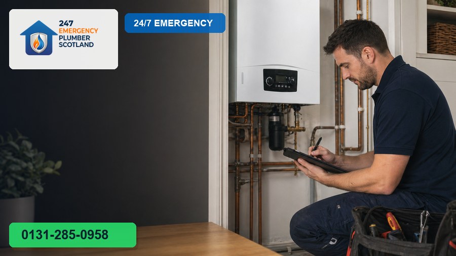 Example plumbing work by 24/7 Emergency Plumbing Scotland: boiler 03