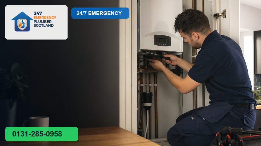 Example plumbing work by 24/7 Emergency Plumbing Scotland: boiler 06